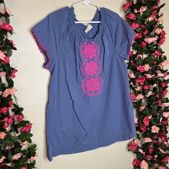 Mini Boden Blue/Pink Blouse Girls Blouse Fancy Comfort School Play 11-12 - Picture 2 of 8